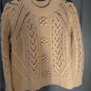 J. Crew Cable Knit Sweater - Beige